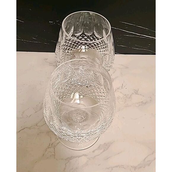Waterford Cut Crystal Balloon LRG Brandy Snifter Glass Colleen Pattern GUC 2pc. - Picture 7 of 10